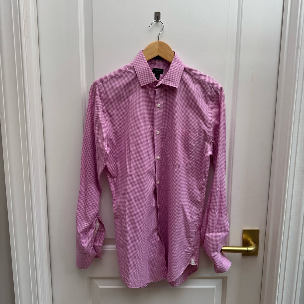 J. Crew Pink Dress Shirt Classic Long-Sleeve